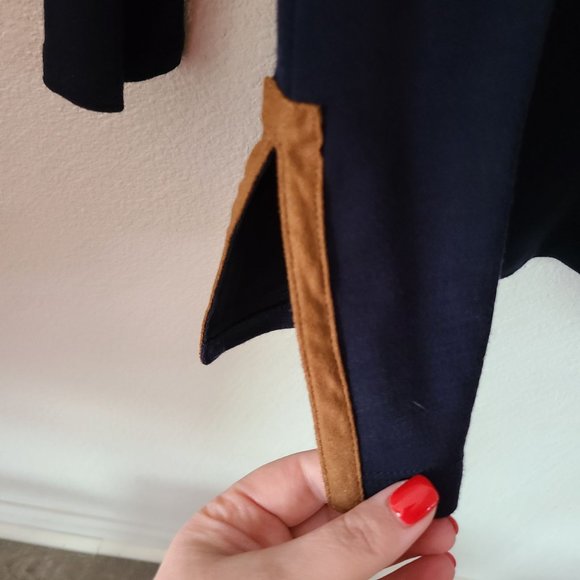 Lauren Ralph Lauren Navy Boatneck Wool Blend Tunic Top Women's Size M - Picture 2 of 8